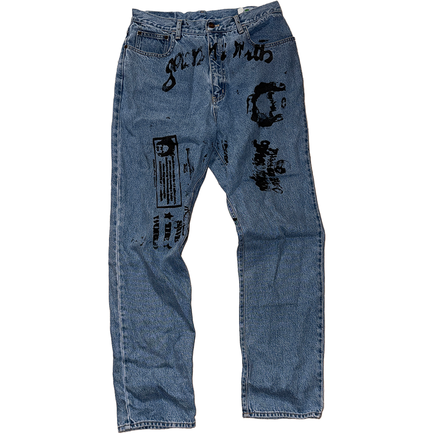 All Over Print Blue Jeans